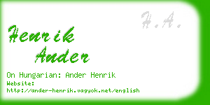 henrik ander business card